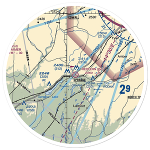 Redfern Aerodrome (WN41) VFR Sectional Sticker (30 mile)