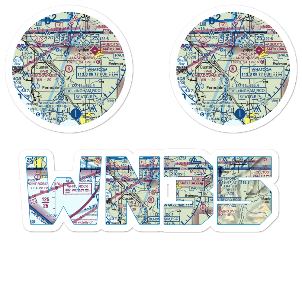 Meadow Mist Airport (WN35) VFR Sectional Sticker Pack 