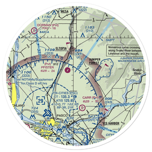 Columbia Ag 2 Airport (WN33) VFR Sectional Sticker (30 mile)