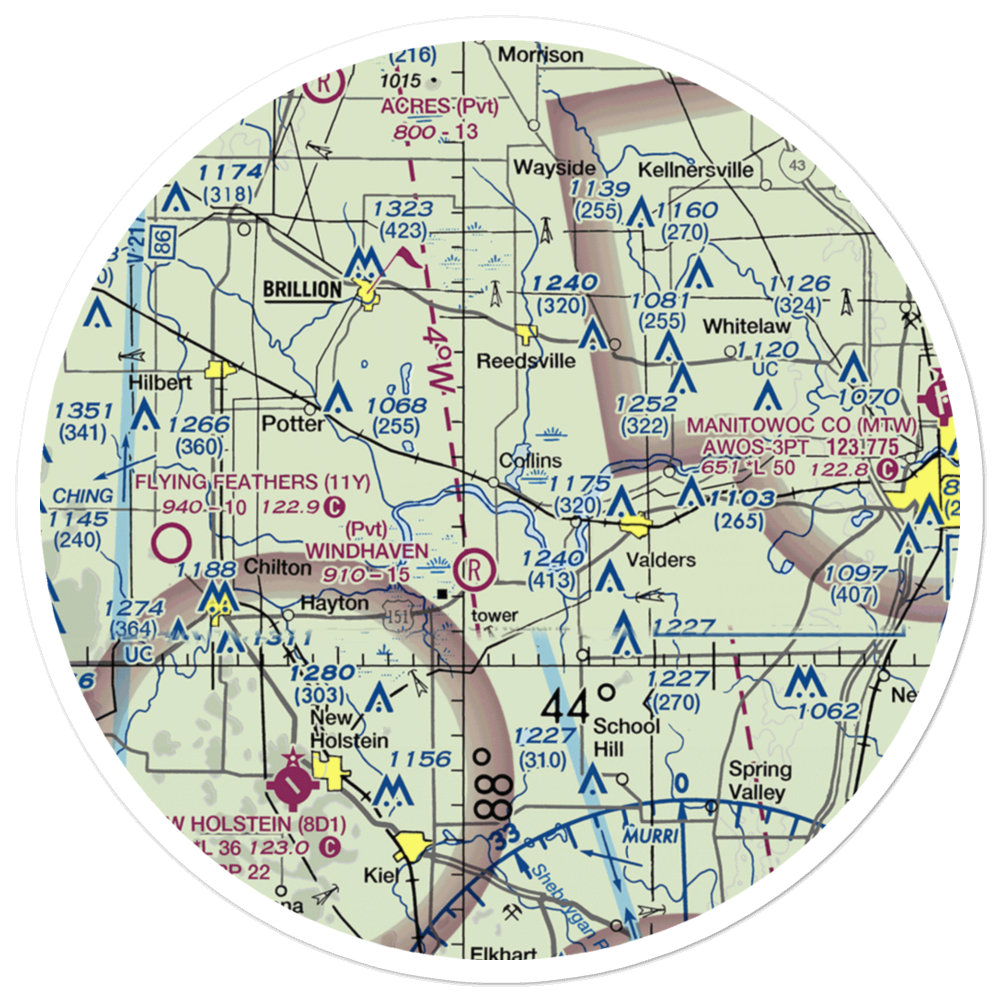 Redoft Airport (WN27) VFR Sectional Sticker (30 mile) 