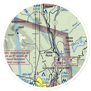 Cougar Flat Airstrip (WN24) VFR Sectional Sticker (20 mile)
