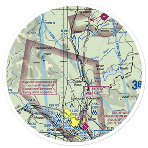 Cougar Flat Airstrip (WN24) VFR Sectional Sticker (30 mile)