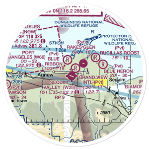 Grand View International Airport (WN23) VFR Sectional Sticker (20 mile)