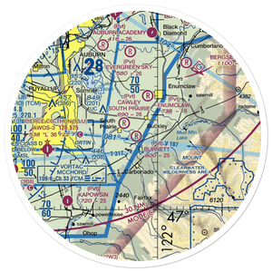 Burnett Landing Airport (WN15) VFR Sectional Sticker (30 mile)