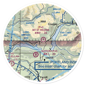 Mount St Helen's Aero Ranch Airport (WN10) VFR Sectional Sticker (20 mile)