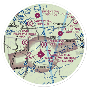 Harris Airport (WN05) VFR Sectional Sticker (20 mile)