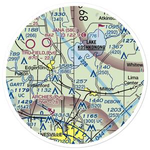 Meier Airport (WI99) VFR Sectional Sticker (20 mile)