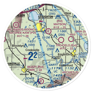 Blackburn Airport (WI98) VFR Sectional Sticker (20 mile)