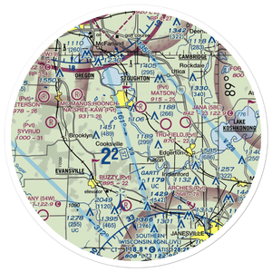 Blackburn Airport (WI98) VFR Sectional Sticker (30 mile)