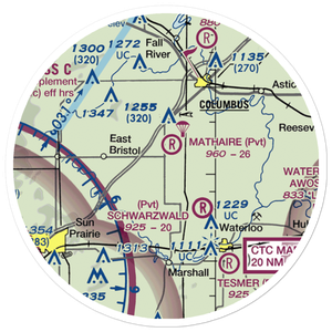 Mathaire Field (WI97) VFR Sectional Sticker (20 mile)