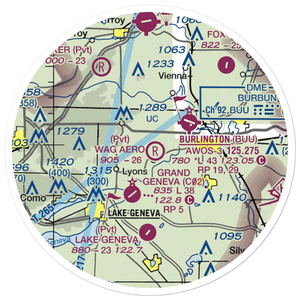 Wag-Aero Airport (WI92) VFR Sectional Sticker (20 mile)