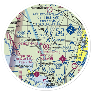 Larson Airport (WI91) VFR Sectional Sticker (20 mile)