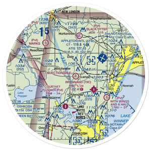 Larson Airport (WI91) VFR Sectional Sticker (30 mile)