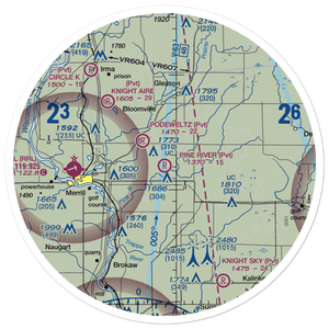 Pine River Airport (WI87) VFR Sectional Sticker (30 mile)