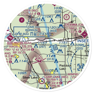 Ori Airport (WI86) VFR Sectional Sticker (20 mile)