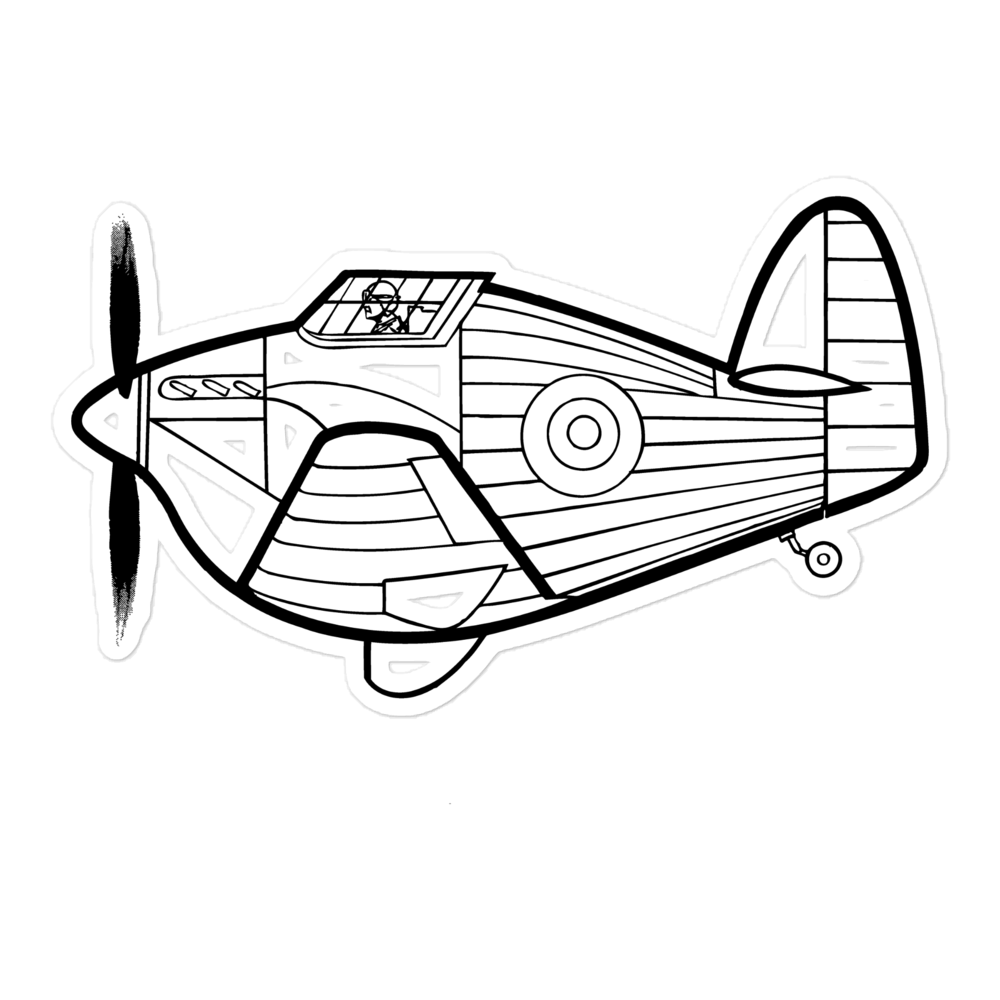 Hawker Hurricane - WWII Icon Sticker - Royal Air Force at Aeroswag