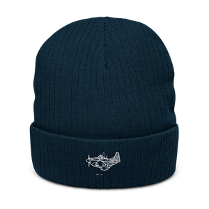 Legendary P-51D Mustang Fighter Atlantis Recycled Cuffed Beanie