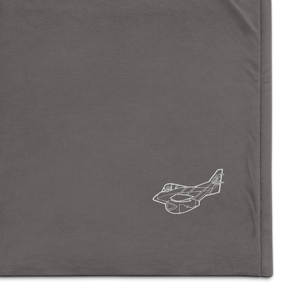 North American T-2C Buckeye Trainer Port Authority Embroidered Premium Sherpa Blanket