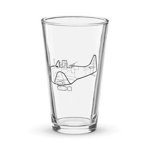 Douglas SBD Dauntless Dive Bomber  Shaker Pint Glass