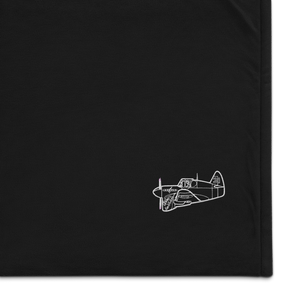 Curtiss P-40 Warhawk Legend Port Authority Embroidered Premium Sherpa Blanket