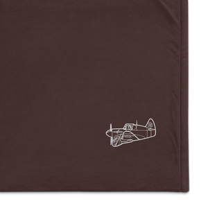 Curtiss P-40 Warhawk Legend Port Authority Embroidered Premium Sherpa Blanket