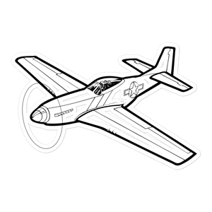 North American P-51D Mustang 3 Sticker