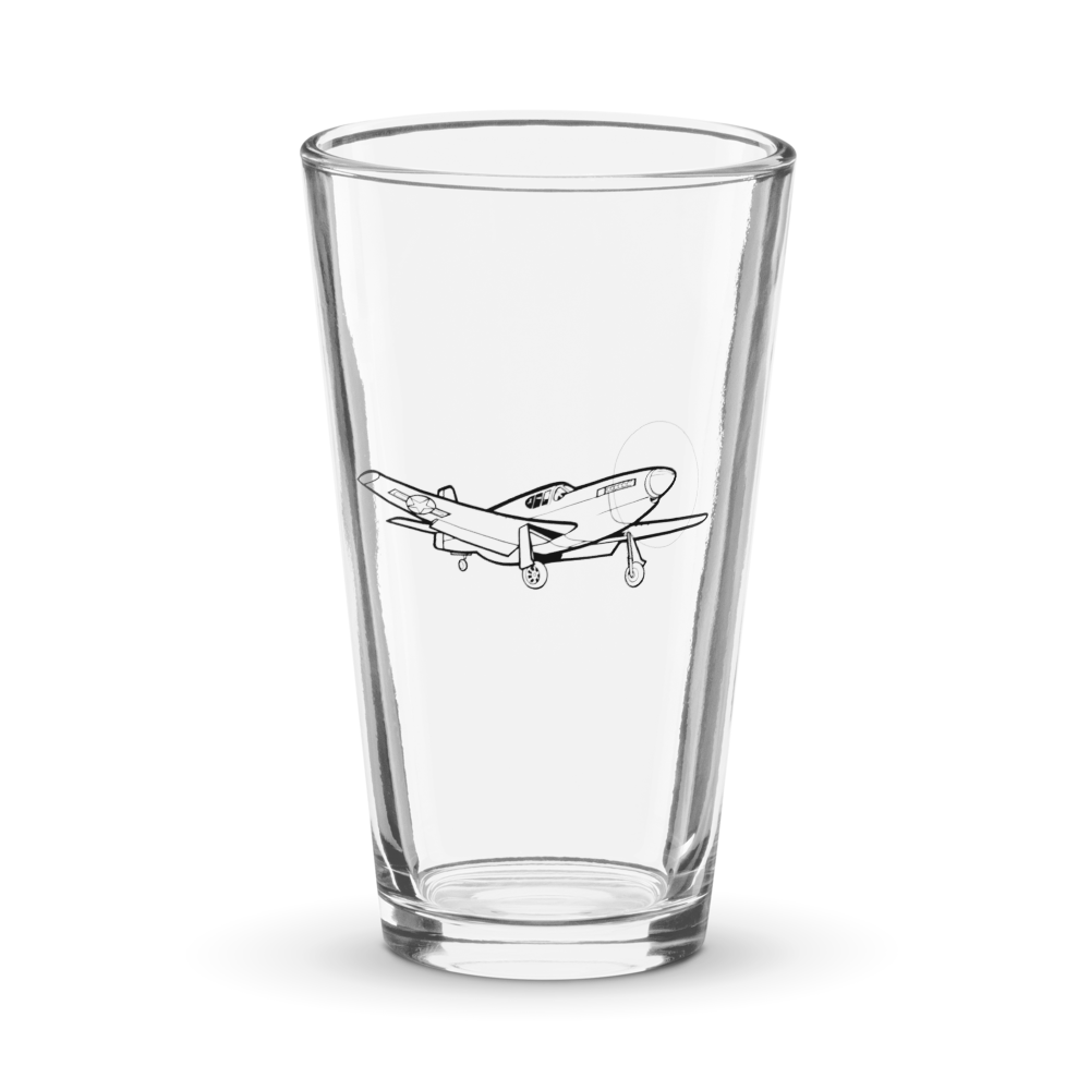 P-51B Mustang - Air Superiority Icon  Shaker Pint Glass 