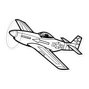North American P-51D Mustang 2 Sticker
