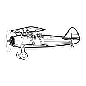 Stearman PT-17 Trainer Biplane Sticker