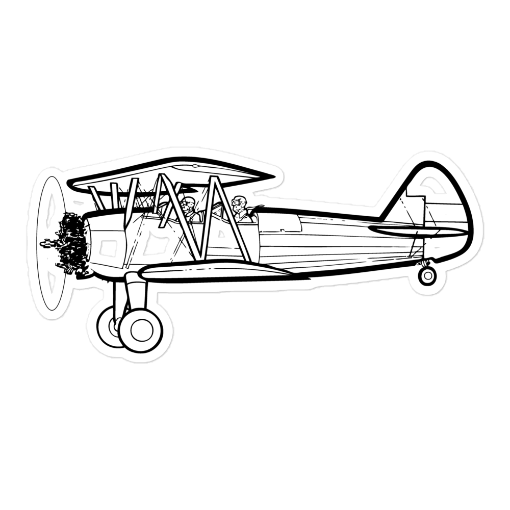 Stearman PT-17 Trainer Biplane Sticker - United States Army Air Forces ...