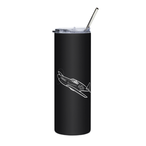 Iconic P-51B Mustang Fighter 3  Stainless Steel Tumbler