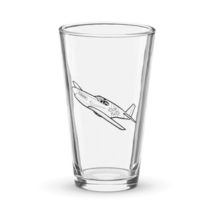 Iconic P-51B Mustang Fighter 3  Shaker Pint Glass