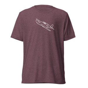 Iconic P-51B Mustang Fighter 3 Tri-blend T-Shirt