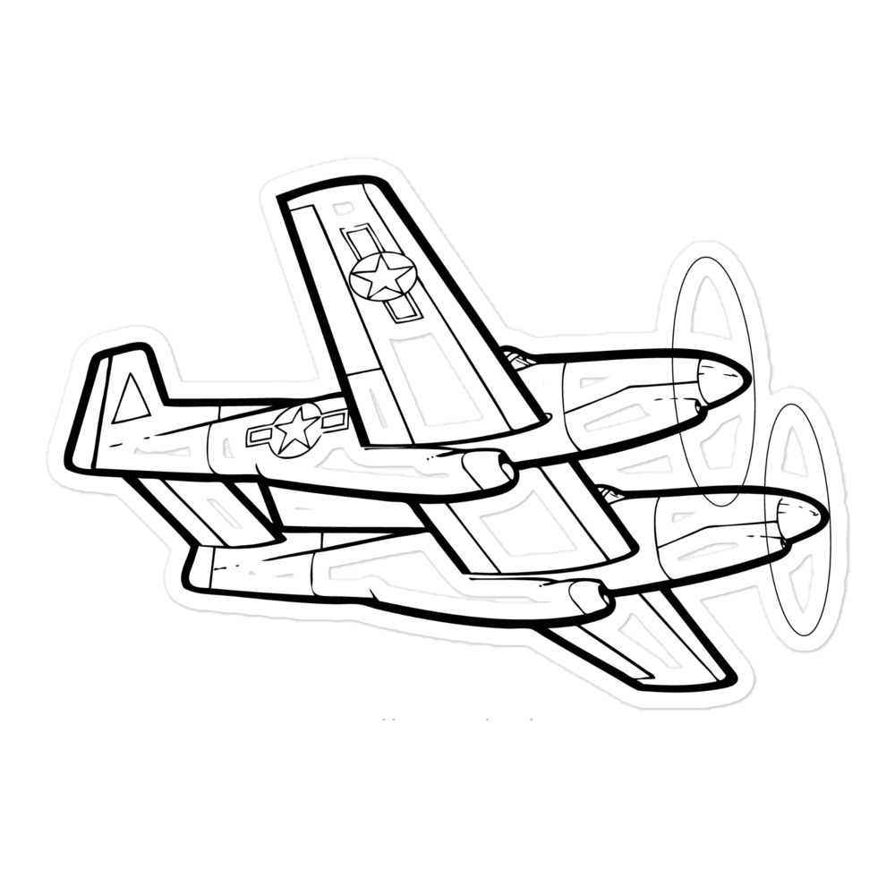 F-82 Twin Mustang - Dual Fighter Sticker 