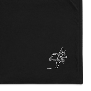 Lockheed P-38 Lightning 5 Port Authority Embroidered Premium Sherpa Blanket