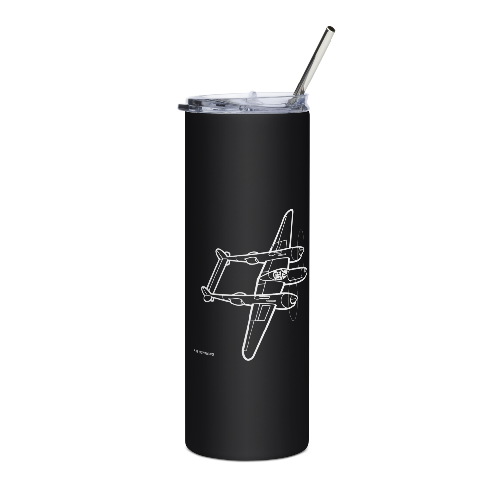 Lockheed P-38 Lightning 5  Stainless Steel Tumbler 