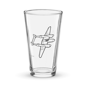 Lockheed P-38 Lightning 5  Shaker Pint Glass