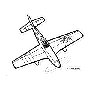 North American P-51D Mustang 4 Sticker