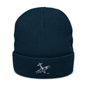 North American P-51D Mustang 4 Atlantis Recycled Cuffed Beanie