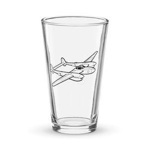 Lockheed P-38 Lightning 4  Shaker Pint Glass