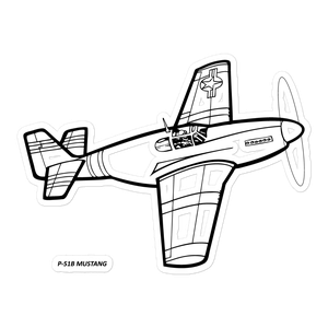 P-51B Mustang - Air Superiority Icon 2 Sticker