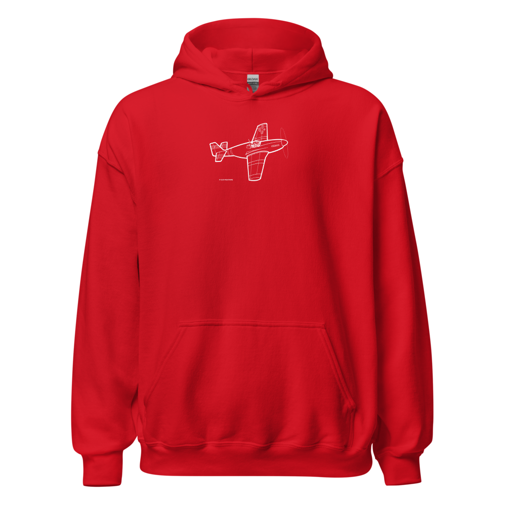 P-51B Mustang - Air Superiority Icon 2 Hoodie Sweatshirt 