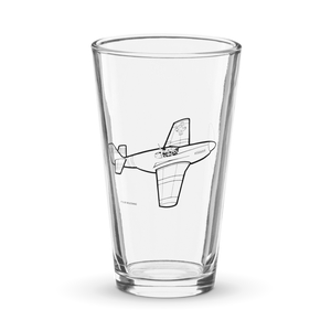 P-51B Mustang - Air Superiority Icon 2  Shaker Pint Glass