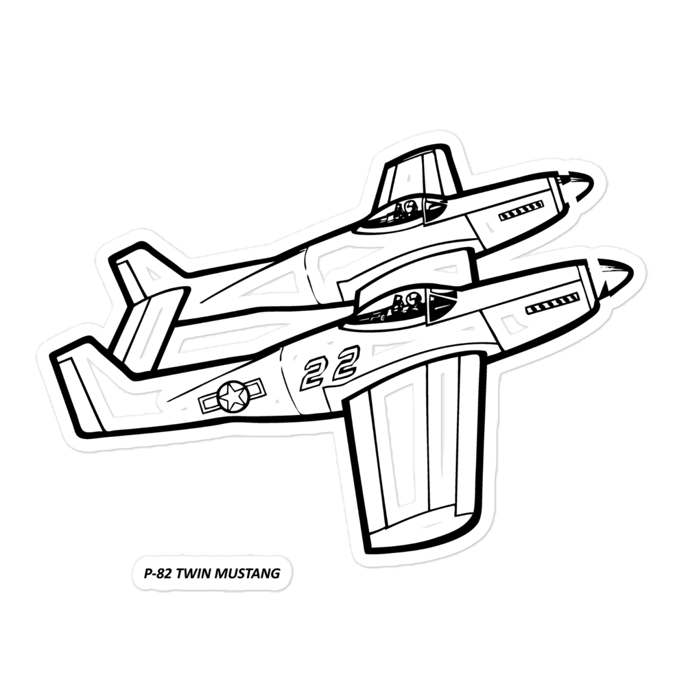 Twin Mustang - Air Superiority Icon Sticker 