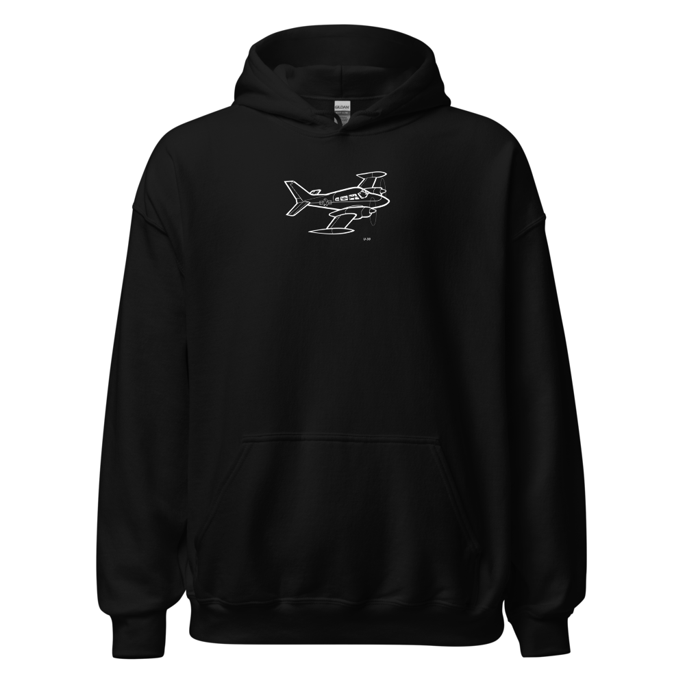 Cessna U-3B Blue Canoe Hoodie Sweatshirt 