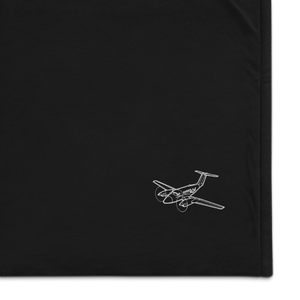 Beechcraft C-12 Huron Port Authority Embroidered Premium Sherpa Blanket