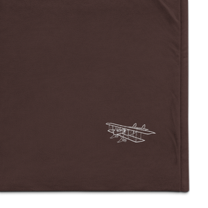 Maurice Farman Pioneer Aircraft Port Authority Embroidered Premium Sherpa Blanket