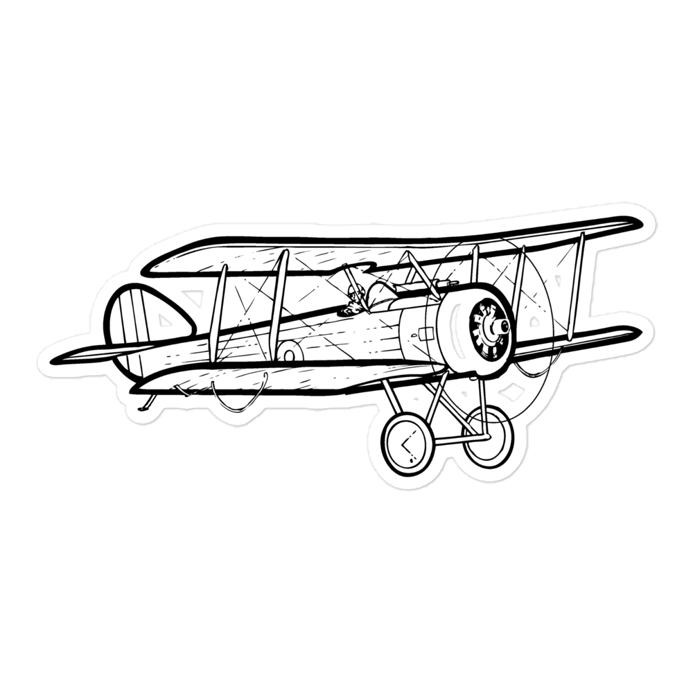 Sopwith Pup Fighter Legend 2 Sticker - Royal Flying Corps at Aeroswag