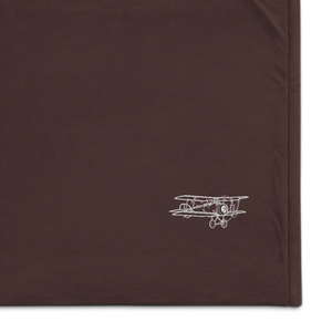 Sopwith Dove: Peaceful Skies Pioneer Port Authority Embroidered Premium Sherpa Blanket