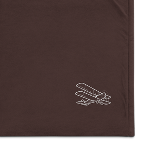 Airco DH-4 Legendary Biplane 2 Port Authority Embroidered Premium Sherpa Blanket